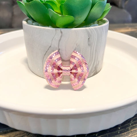Pink Metallic Striped Keira Mini