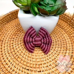 Burgundy Waved Micro Bow