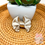 Gold Satin Micro Bow