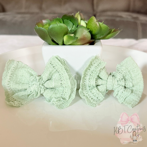 Green Ruffle Piggies