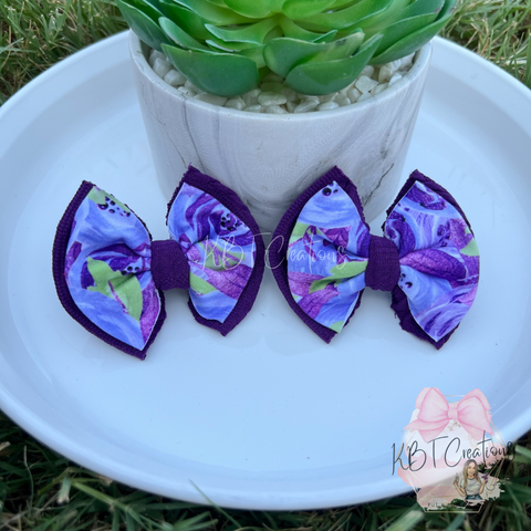 Purple Floral Stacked Piggies