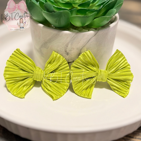 Lime Pleated Piggies