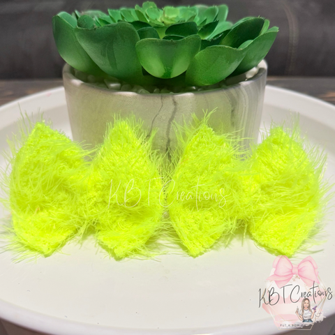 Neon Yellow Furry Piggies