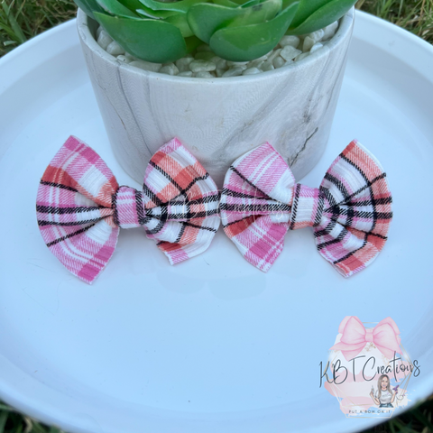 Pink Plaid Piggies
