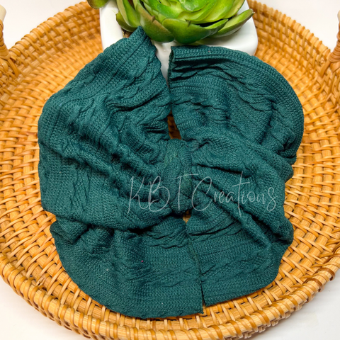 Forest Braided Knit Messy Biggie