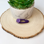 Purple Flower Resin Hair Clip